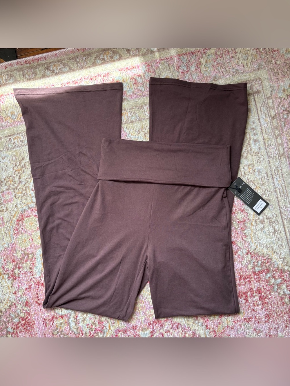 NWT \\ foldover soft knit flare pants
